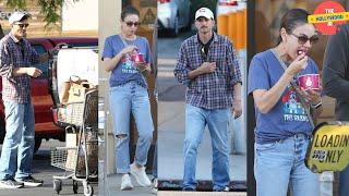 ASHTON KUTCHER AND MILA KUNIS GRAB MCDONALDS AND ICE CREAM AFTER GELSONS RUN