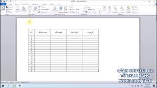 CÁCH CHUYỂN FILE TỪ WORD SANG EXCEL CỰC NHANH