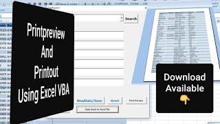 Print preview and print out through excel userform excel VBA coding for printpreview and printout