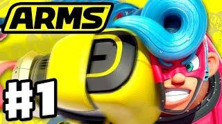 ARMS - Gameplay Walkthrough Part 1 - Spring Man Grand Prix Nintendo Switch