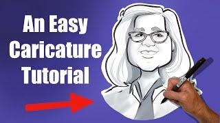 An Easy Caricature Tutorial  Ink on paper