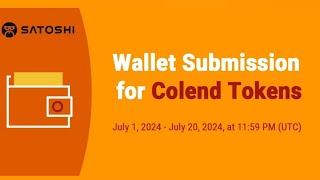 COLEND AIDROP EN LA APP DE SATOSHI BILLETERA PARA RETIRAR TIENES QUE VER ESTO URGENTEMENTE