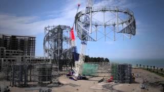 Batumi Alphabet Tower Timelapse - Башня Алфавит в Батуми Грузия