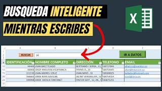  Como Hacer un BUSCADOR INTELIGENTE  en EXCEL  Cuadro de Texto