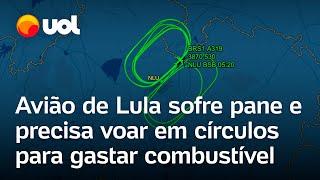 Avião de Lula sofre pane e voa em círculos para gastar combustível e pousar no México