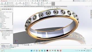 Jewellery Ring Design in Solidwork  Ring Design Tutorial