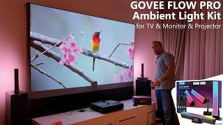 Govee Flow Pro Smart Ambient Light Kit With Projector Cinema Setup