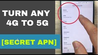 Secret APN that converts 4G to 5G on any network  Increase 4G Speed
