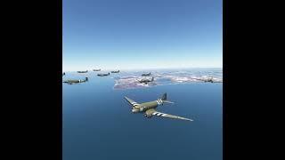 Formation Flight to Normandy  #microsoftflightsimulator #dc3 #dday80 #dakota #ddaytour #warbirds