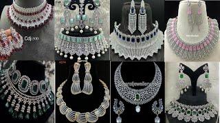 2023 ke New Bridal Diamond Necklace set Trendy party wear collection ideas