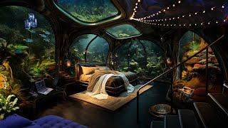 Aquarium Bedroom  Under the Sea Living  Relaxing Underwater and Bubbling Sounds for Sleep  10 hrs
