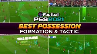 BEST POSSESSION FORMATION & TACTIC  PES 2021