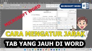 cara mengatur jarak tab agar tidak terlalu jauh