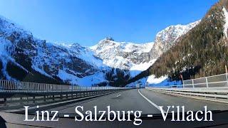 Driving from Linz - Salzburg to Villach  Hyperlapse Video