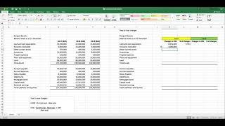 FIN658 Comparative Analysis Part 1 of 3 Year to year changes