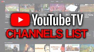 YouTube TV Channels List 2024