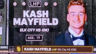 KASH MAYFIELD - SAN DIEGO PADRES - PICK 25 - ROUND 1  MLB DRAFT 2024  SUNDAY JULY 14 2024  DAY 1