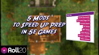 5 Roll20 Mods to Speed Up Prep in 5e Games