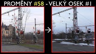 Proměny železničních přejezdů #58 - Velký Osek #1 2012 - 2021  Railroad crossing changes