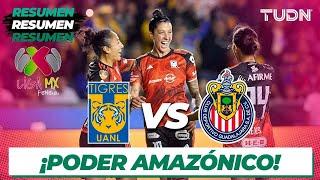 Resumen y goles  Tigres vs Chivas  Liga Mx Femenil - CL2024 J12  TUDN