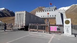 Chinese Truck Crossing the Khunjerab Pass PakistanChina Border