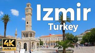 Izmir Turkey Türkiye Walking Tour 4k Ultra HD 60 fps - With Captions