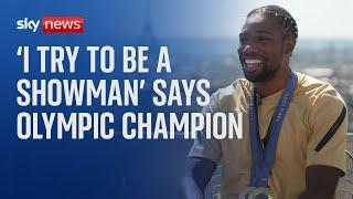 I try to be a showman says 100m Olympic champion Noah Lyles in exclusive interview