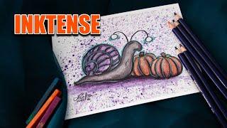 Zombie Snail Halloween Inktense Painting - Tutorial for Beginners