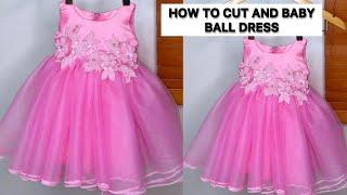 How to Cut and Sew a Luxury Stylish Baby Girl Ball Dress.