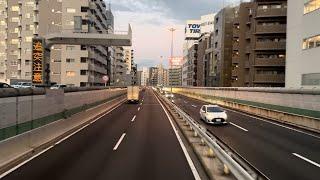 Bus drive in Tokyo Japan
