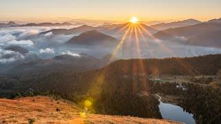 Early morning at the Großer Bösenstein - Hiking and FPV drone flying