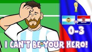 0-3 ARGENTINA vs CROATIA Messi Cant Be Argentina’s Hero Caballero Kick Parody  Highlights