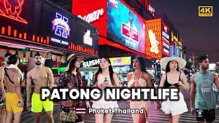 4K  Patong Nightlife Walking Streets Bangla Road in 2024 Rainy Season Vibes Phuket Thailand