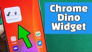 Add Chrome Dino Widget on home screen for OnePlus phone