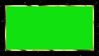 elegant gold border green screen wedding frame animation no copyright footage  W3DS086