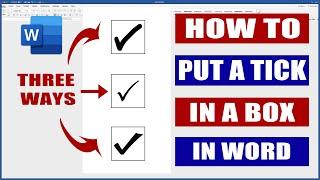 How to put a tick in a box in Word  Microsoft Word Tutorials