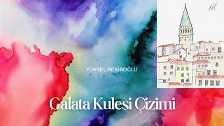 Galata Kulesi Çizimi - Galata Tower Drawing - Galata Kulesi Çizimi Kolay - Karakalem Çizimleri