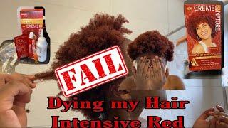 CREME OF NATURE INTENSIVE RED HAIR DYE REVIEWNO BLEACHEPIC FAILZAMBIAN YOUTUBER..