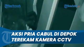 VIRAL Video Rekaman CCTV Pria Cabul di Depok Rekam Wanita yang Sedang Tidur