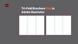 How to set Tri-Fold Brochure Size in Adobe Illustrator #illustrator