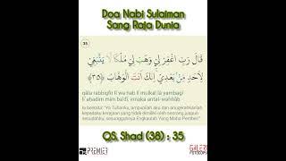 Doa Nabi Sulaiman Sang Raja Dunia