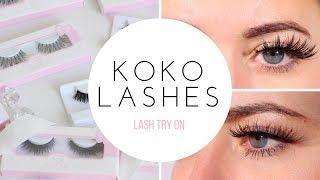 KOKO LASHES TRY ON  QUEEN B GODDESS & AMORE
