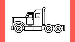 How to draw a TRUCK step by step  drawing Optimus Prime truck easy