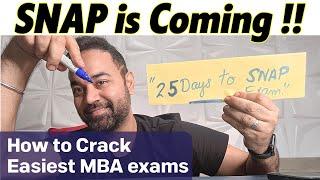 25 Days to SNAP exam  SNAP Strategy  Score Vs Percentile