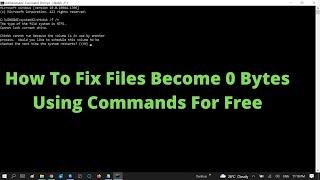 How To Fix Files Become 0 Bytes Using Commands For Free  How to Restore Zero Byte Files in Windows