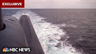 Exclusive access during a U.S. Navy submarines nuclear missile test