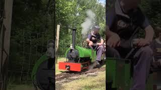 Jim on the Bankside Miniature Railway #short #steamtrain #steam #train #miniaturerailway #shorts