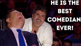 Gatis Kandis BGT Audition  He Is Simons ONLY COMEDIAN Ever FOUND FUNNY? Hilarious