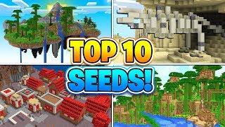 TOP 10 BEST SEEDS FOR MINECRAFT Pocket Edition PS4 Xbox Switch PC