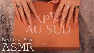 ASMR Blissim Double Summer Box Unboxing  soft spoken tapping scratching